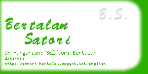 bertalan satori business card